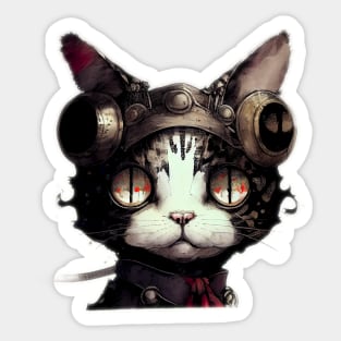 Time Traveling Cat Sticker